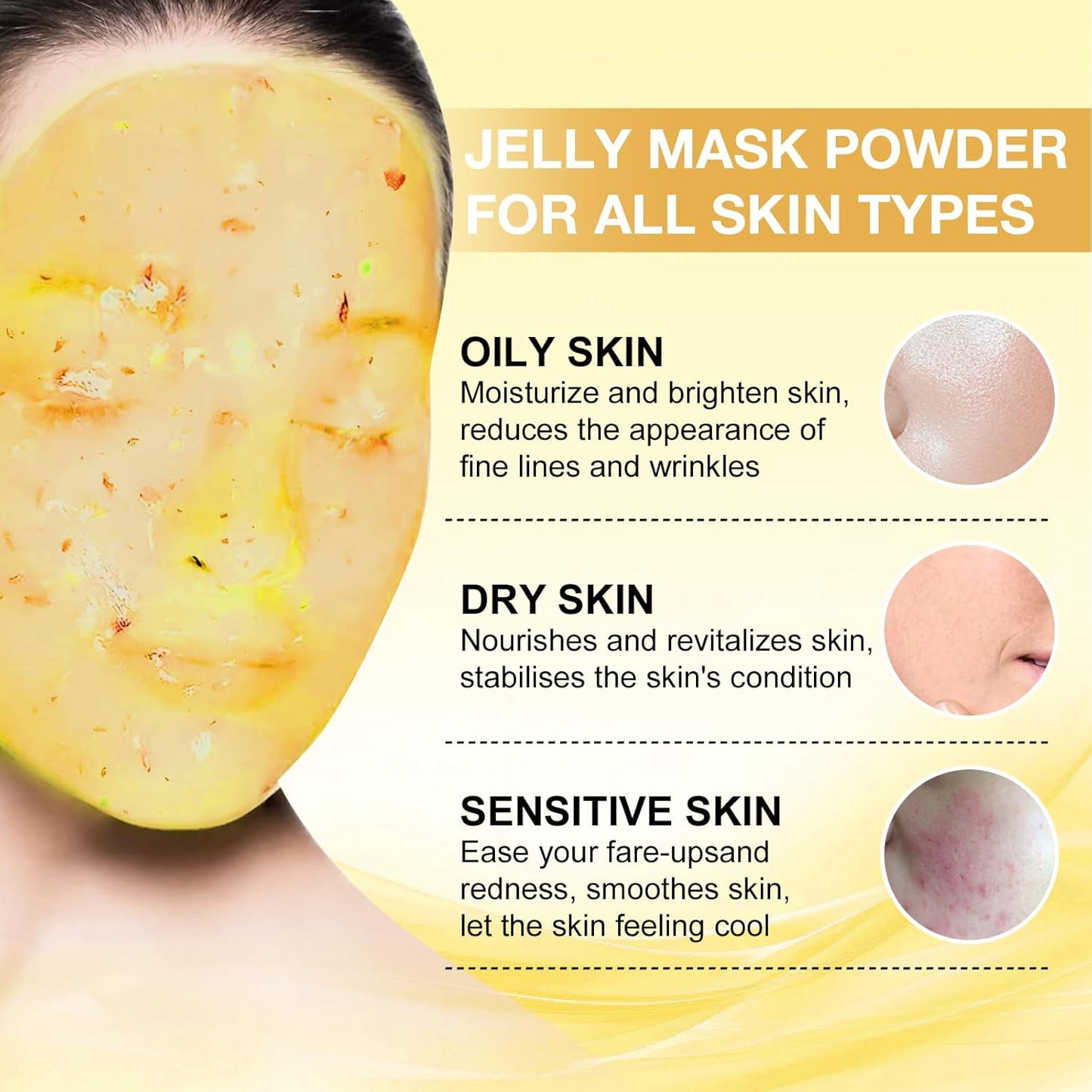 Jelly Mask for Facials Professional, Hydrating & Moisturizing Peel-Off Natural Gel Face Mask SkinCare, Professional Spa Use Jelly Face Masks, Deep Hydration & Glow 23 Fl Oz (Nicotinamide)