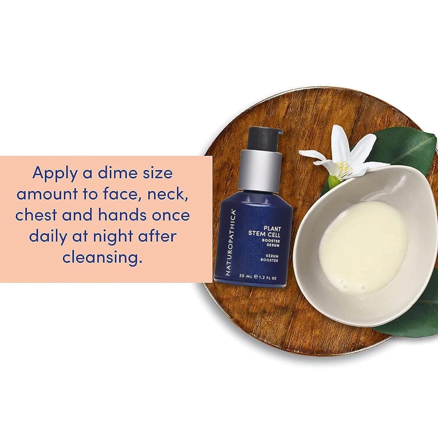 Naturopathica Plant Stem Cell Booster Serum, Daily Anti-Aging Face Serum to Smooth Fine Lines, Firming Facial Serum Helps Plump & Protect Skin, 1.18 fl oz