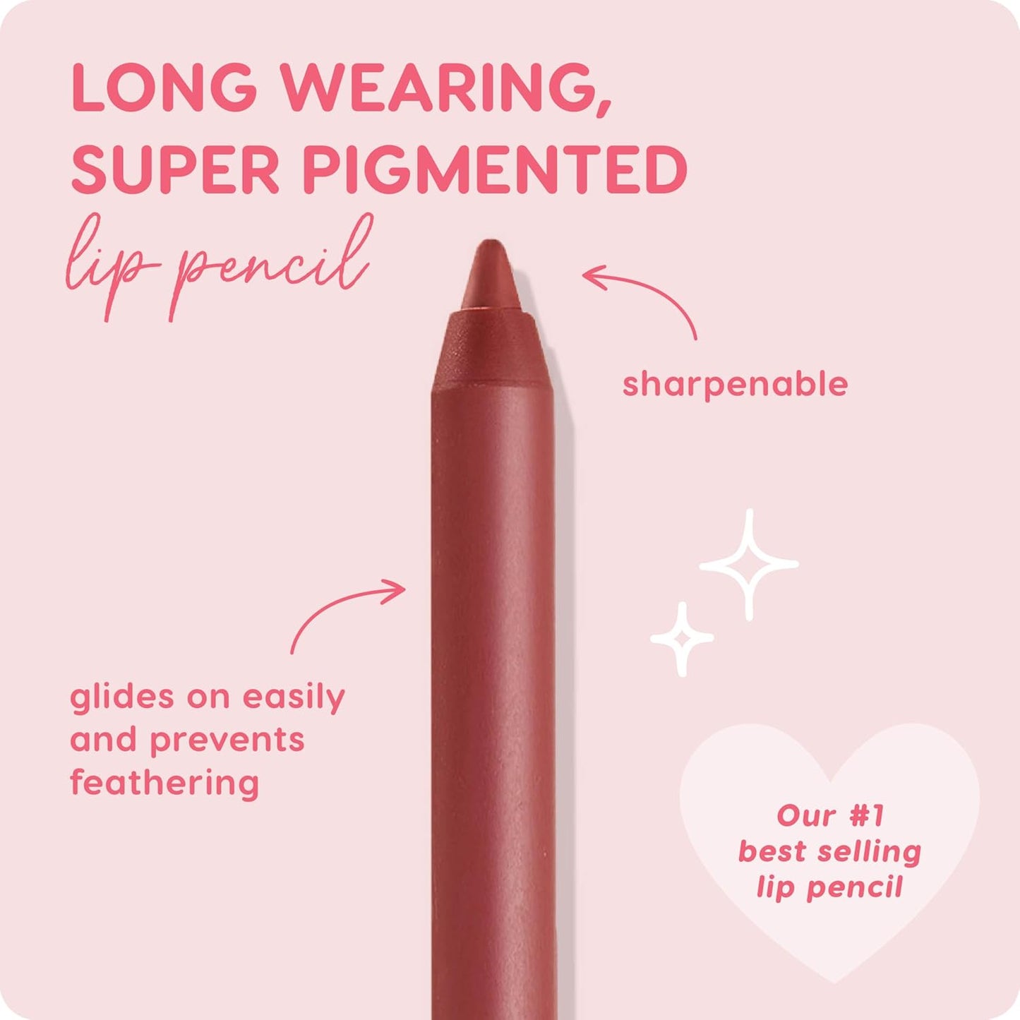 ColourPop Lippie Lip Pencil - High-Pigment, Long-Lasting Lip Liner - Sharpenable Lip Liner Pencil for High-Impact Lip Color - Vegan, Cream Formula with Precise Application - Love Bug (0.04 oz)