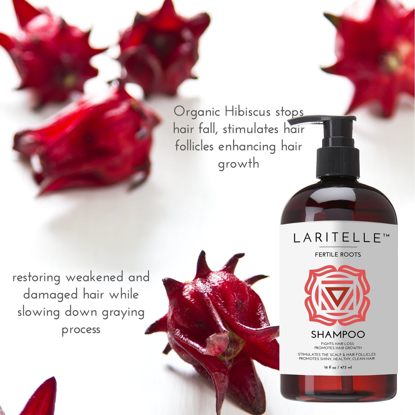 Organic Hair Growth Shampoo 17.5 oz – Fortifying & Strengthening with Ayurvedic Herbs, Lavender, Ginger, Rosemary, Patchouli, Clove – Reduces Shedding, Promotes Growth – Vegan, Made in USA