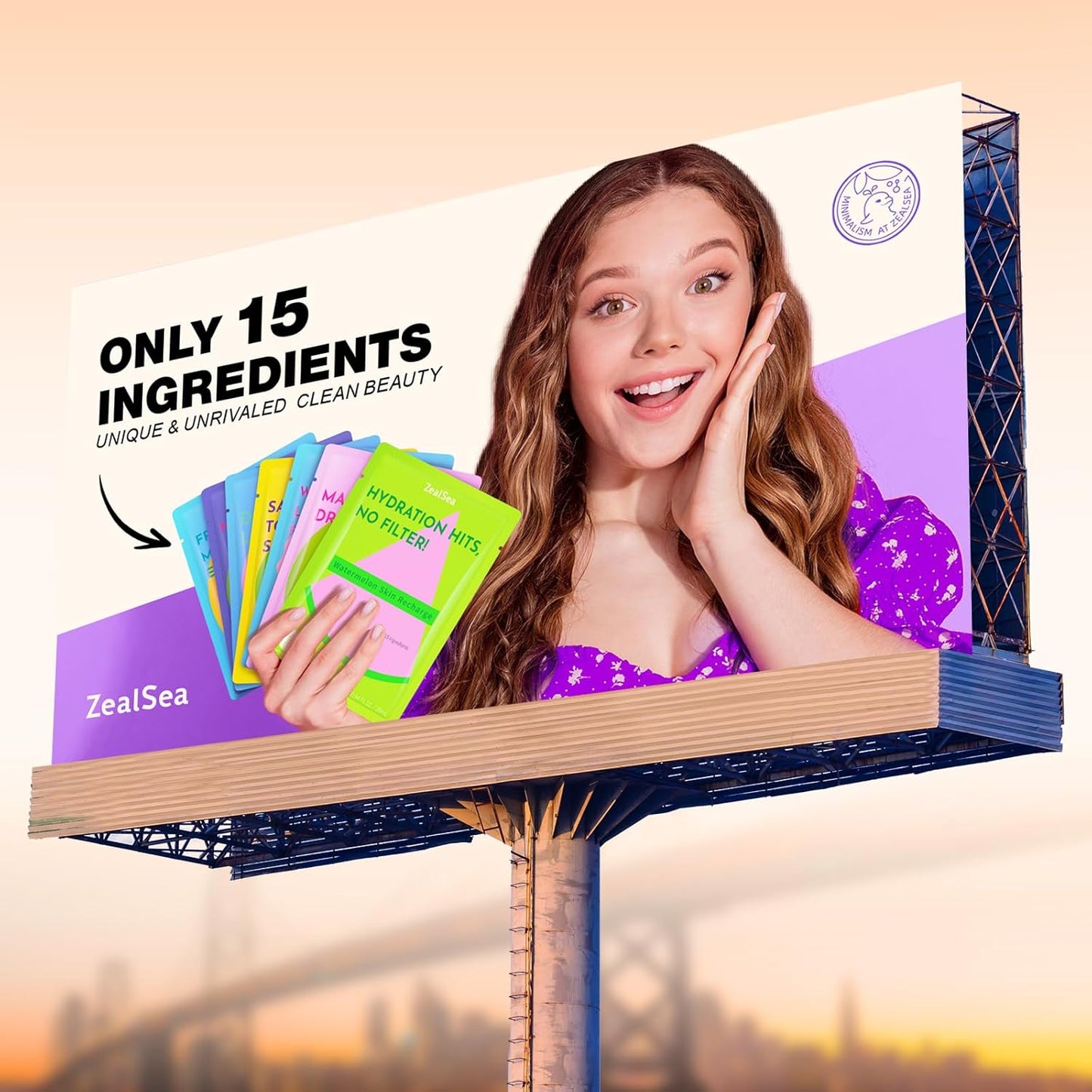 ZealSea Clean Beauty Face Masks Skincare, Minimalism 15 Ingredients Sheet Mask, Dopamine Color Design Facial Mask, Sleepover & Slumber Spa Party Supplies, Women Teen Girl Gifts Trendy Stuff, 14 Pack