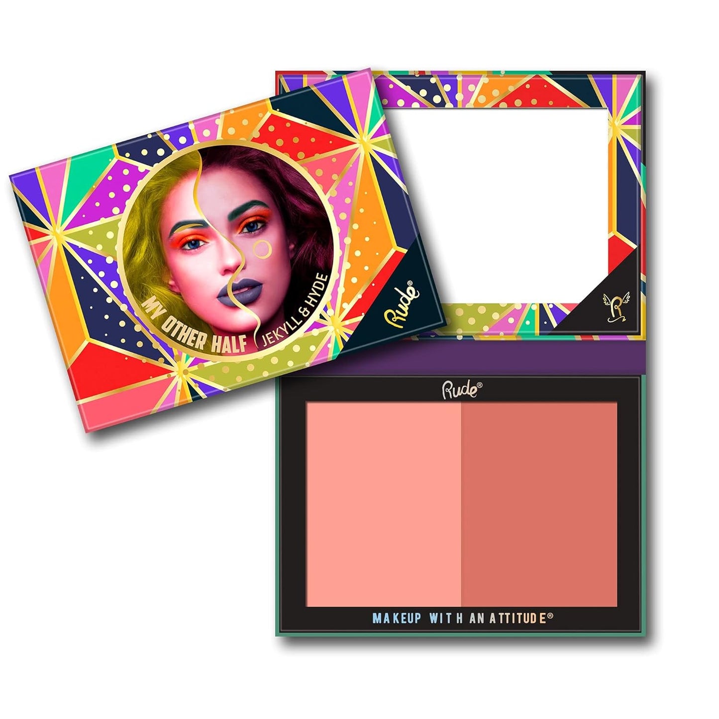 My Other Half Duo Shade Face Palette - Jekyll and Hyde by Rude Cosmetics for Women - 0.4 oz Makeup