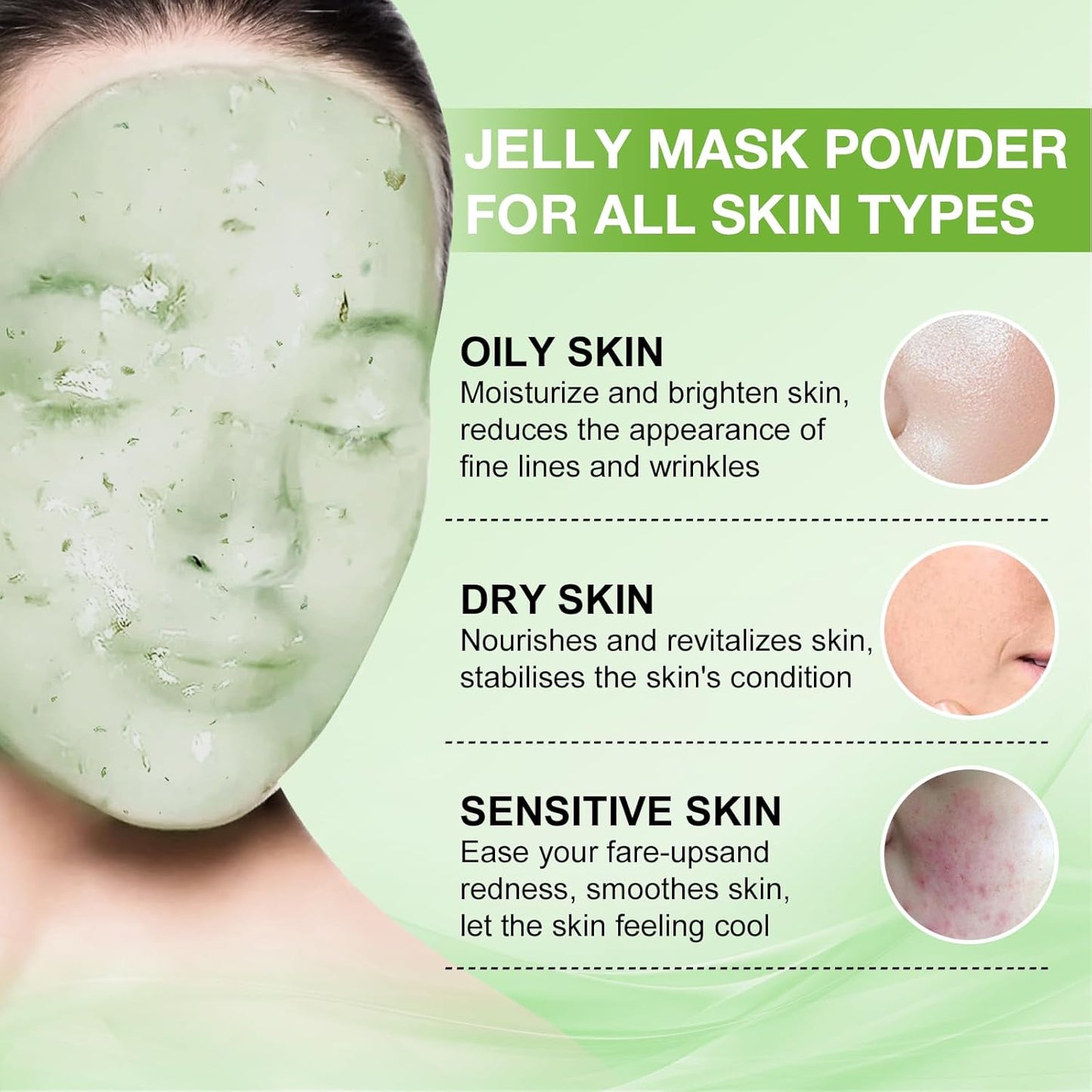 Jelly Mask for Facials Professional, Hydrating & Moisturizing Peel-Off Natural Gel Face Mask SkinCare, Professional Spa Use Jelly Face Masks, Deep Hydration & Glow 23 Fl Oz (Tea Tree)
