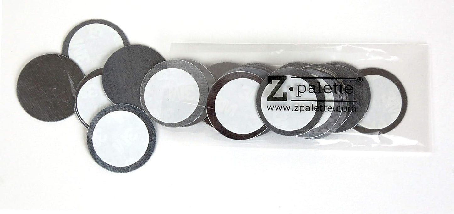 Round Metal Stickers 26mm 30-Pack for Non-Magnetized Makeup Pans