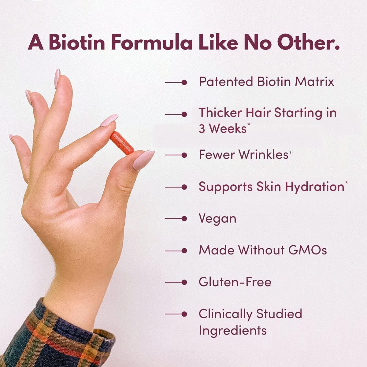 Purity Products MyBiotin ProClinical – Thicker Hair Starting in 3 Weeks & Fights Wrinkles - MB40X Patented Biotin Matrix w/Astaxanthin - 40X More Soluble vs Ordinary Biotin 30 Veg Cap