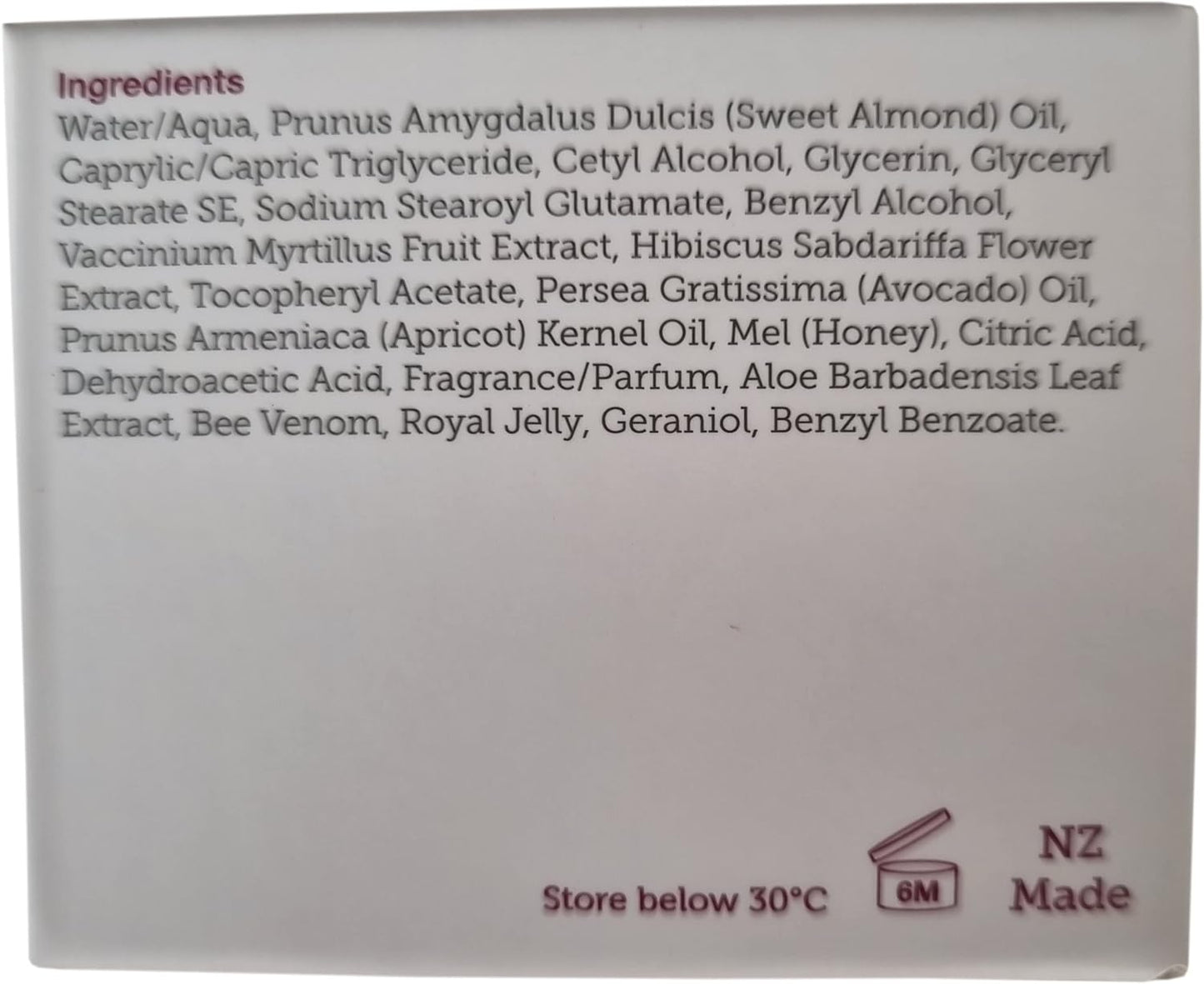 Manuka Lane Bee Venom Night Cream for Face and Neck with Sweet Almond Oil, Kernel Oil, Plant Extracts & Vitamin E | Plant Based Formula | Carefully formulated to keep your skin young and healthy!
