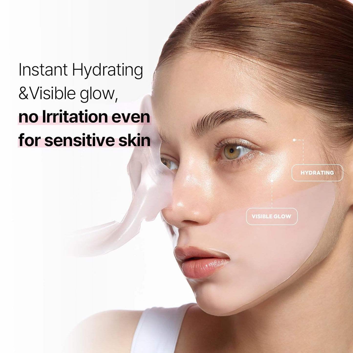 ROUND LAB Camellia Collagen Mask, 30min Hydrogel Mask, Quick Hydration, Firming&Pore Minimizing, For sensitive skin, Micro molecule collagen, Facial Mask, 34 g/1.19 Fl Oz 4ea