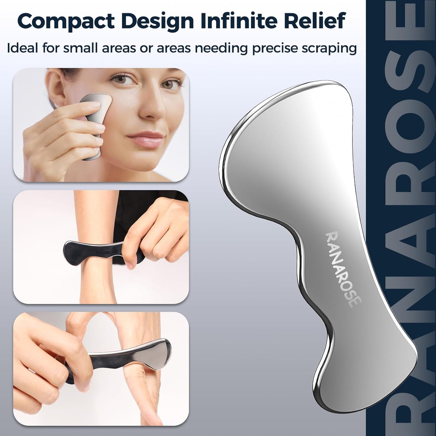 3-in-1 Stainless Steel Muscle Scraper Tool Set – Gua Sha & Physical Therapy Tools for Deep Tissue Massage, Myofascial Release, Muscle Knot Relief & Pain Reduction