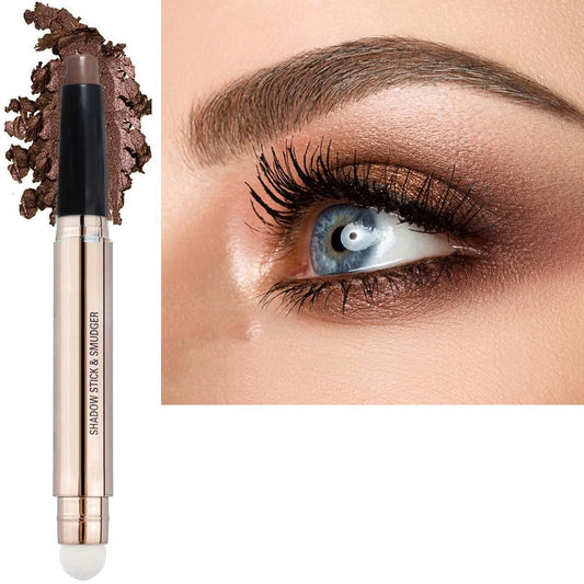 Brown Eyeshadow Stick Cream Smooth Nude Dark Matte Palette Makeup Neutral Eyeshadow Pencil Crayon Hypoallergenic Waterproof Eye shadow Pen Thriving Multi-Dimensional eyes Look Matte brown 17