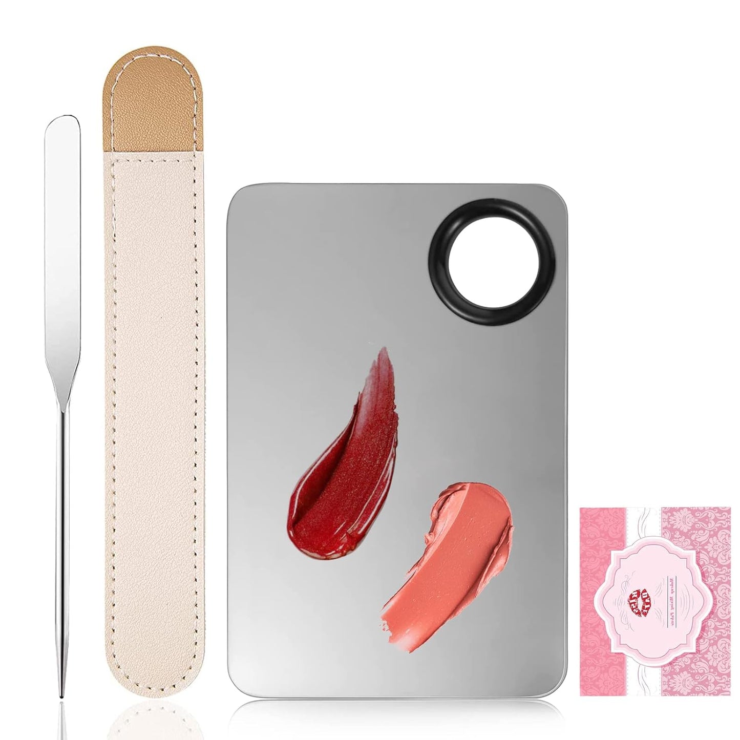 Makeup Mixing Palette, KissDate Korean Spatula Makeup Palette with Foundation Spatula, Stocking Stuffers Christmas Gifts for Women Stainless Steel Picasso Makeup Spatula Mixing Tray Makeup Mixer