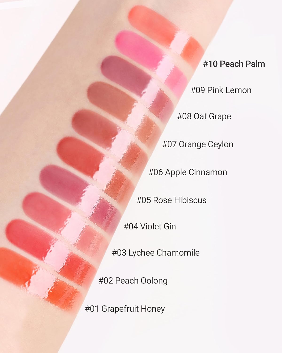 THESAEM Saemmy's Ade Shot Tint - Korean Lip Tint, Water Gel Lip Stain with Plump Glowy Moisturizing Finish, Buildable Radiant Gloss, Long-Lasting Comfort, 0.1 fl.oz. (10 Peach Palm)