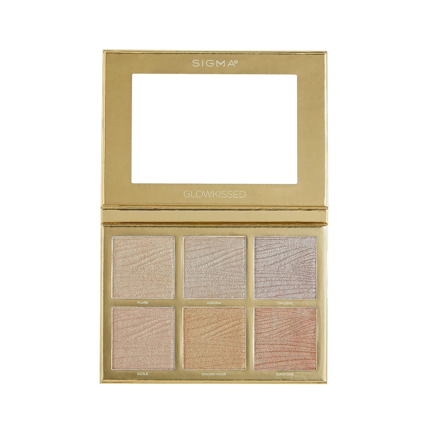 Sigma Beauty GlowKissed Highlight Palette | Highlighted Warm Tones | Glow Vibes, Mirror Included