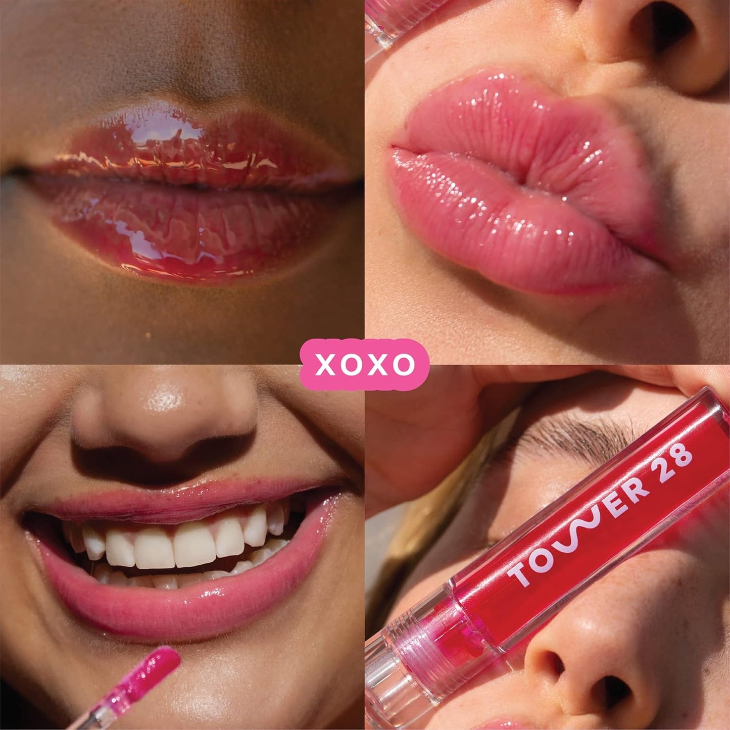 Tower 28 ShineOn Lip Jelly, XOXO | Non-Sticky, Vegan Lip Gloss in Sheer XOXO | Moisturizing Apricot and Raspberry Seed Oil | Clean, Cruelty Free