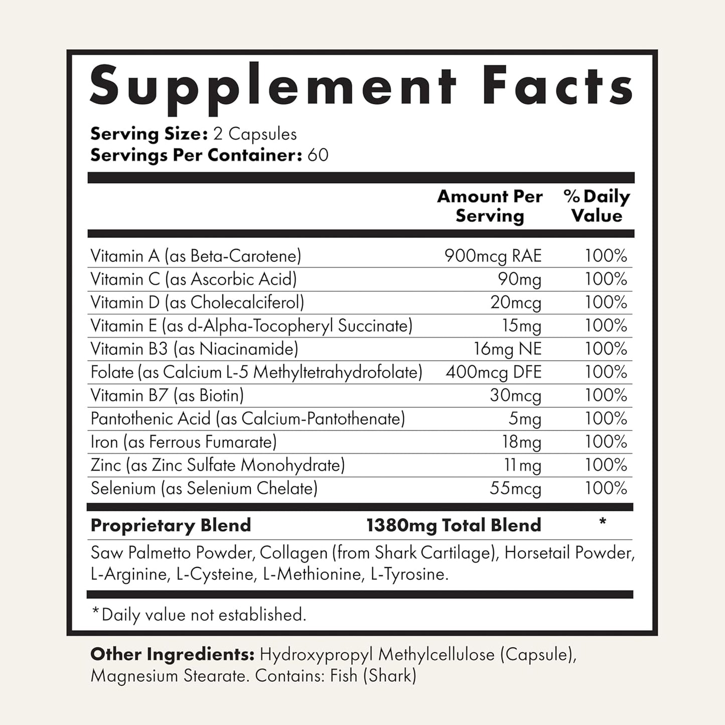 UnTangled Hair Vitamins (60-day supply) - Collagen & Biotin Supplement for Women & Men, Visibly Thicker, Faster Hair Growth