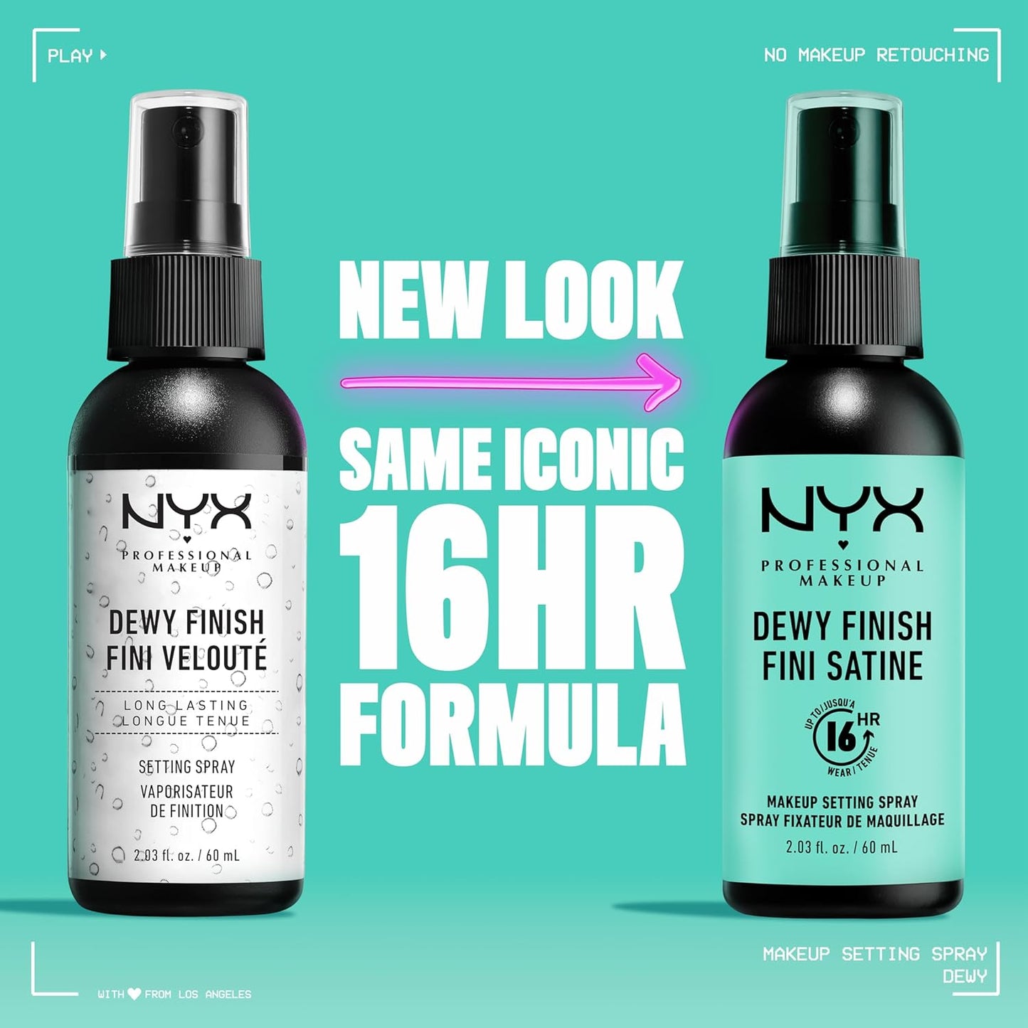 NYX PROFESSIONAL MAKEUP Makeup Setting Spray - Dewy Finish, Long-Lasting Face Mist for up to 16HR Wear, Vegan Formula, JUMBO Size