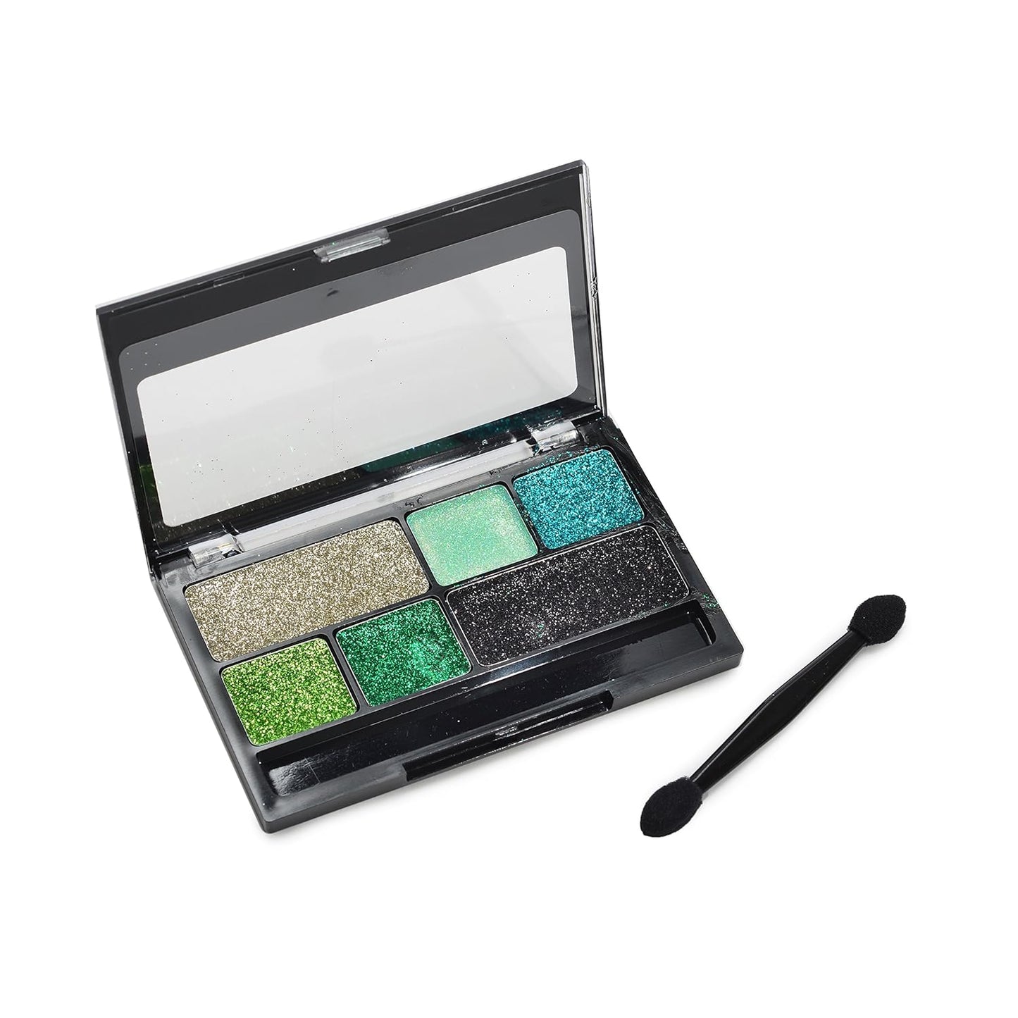 BYS Glitter Glitz Gel for Eyes and Face 6 Shade Makeup Palette - Paradise Greens