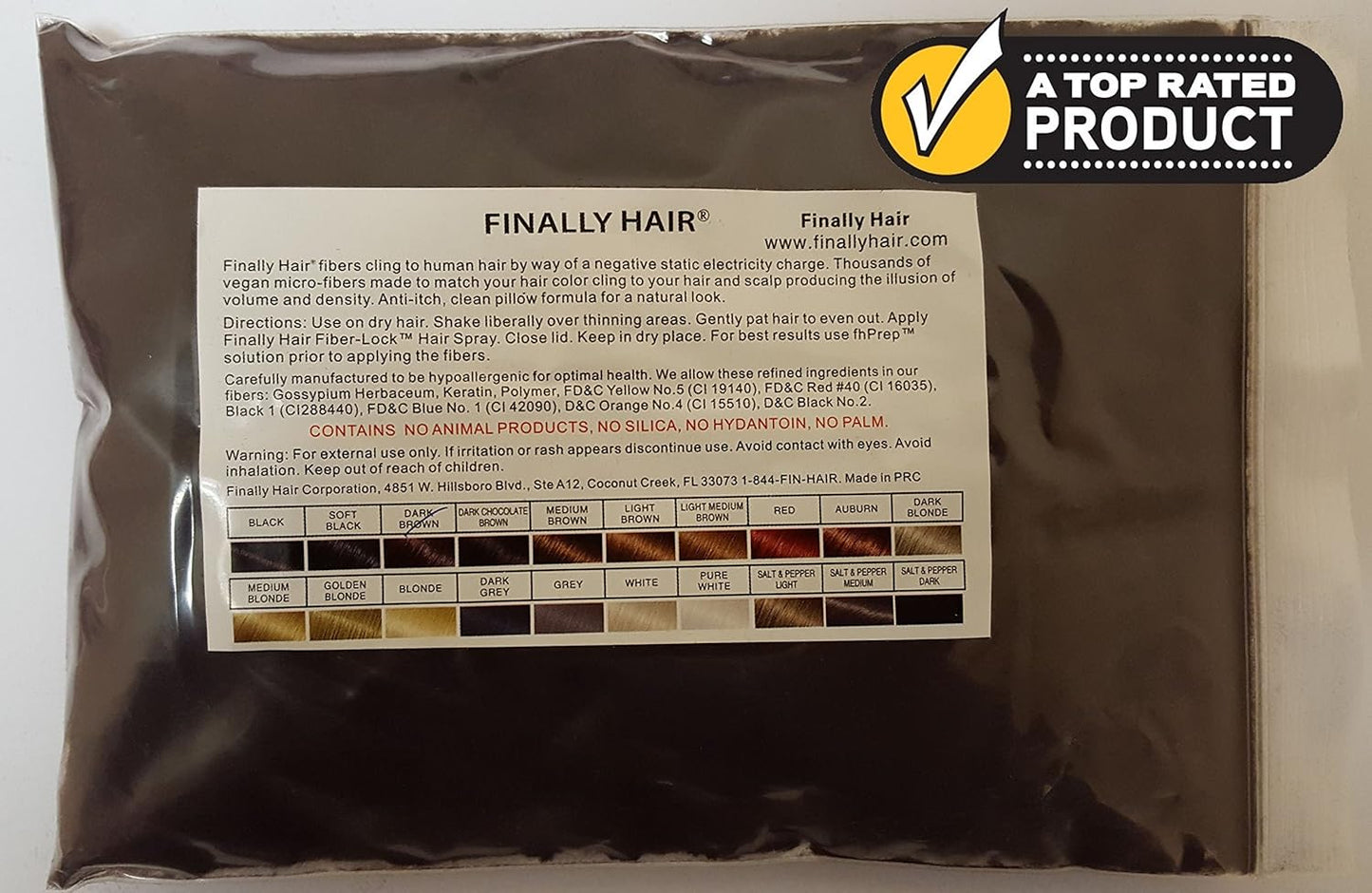 Finally Hair Building Fiber Refill 100 Grams Dark Brown Hair Loss Concealer by Finally Hair (Dark Brown)